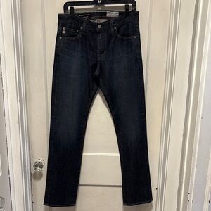 Ag Adriano Goldschmied Matchbox Slim Straight Men's Dark Blue Jeans 30 x 32